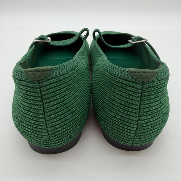 Vivaia Margot Mary Jane Comfort Old Money Arch Support Flats Forrest Green 9 - Picture 5 of 9